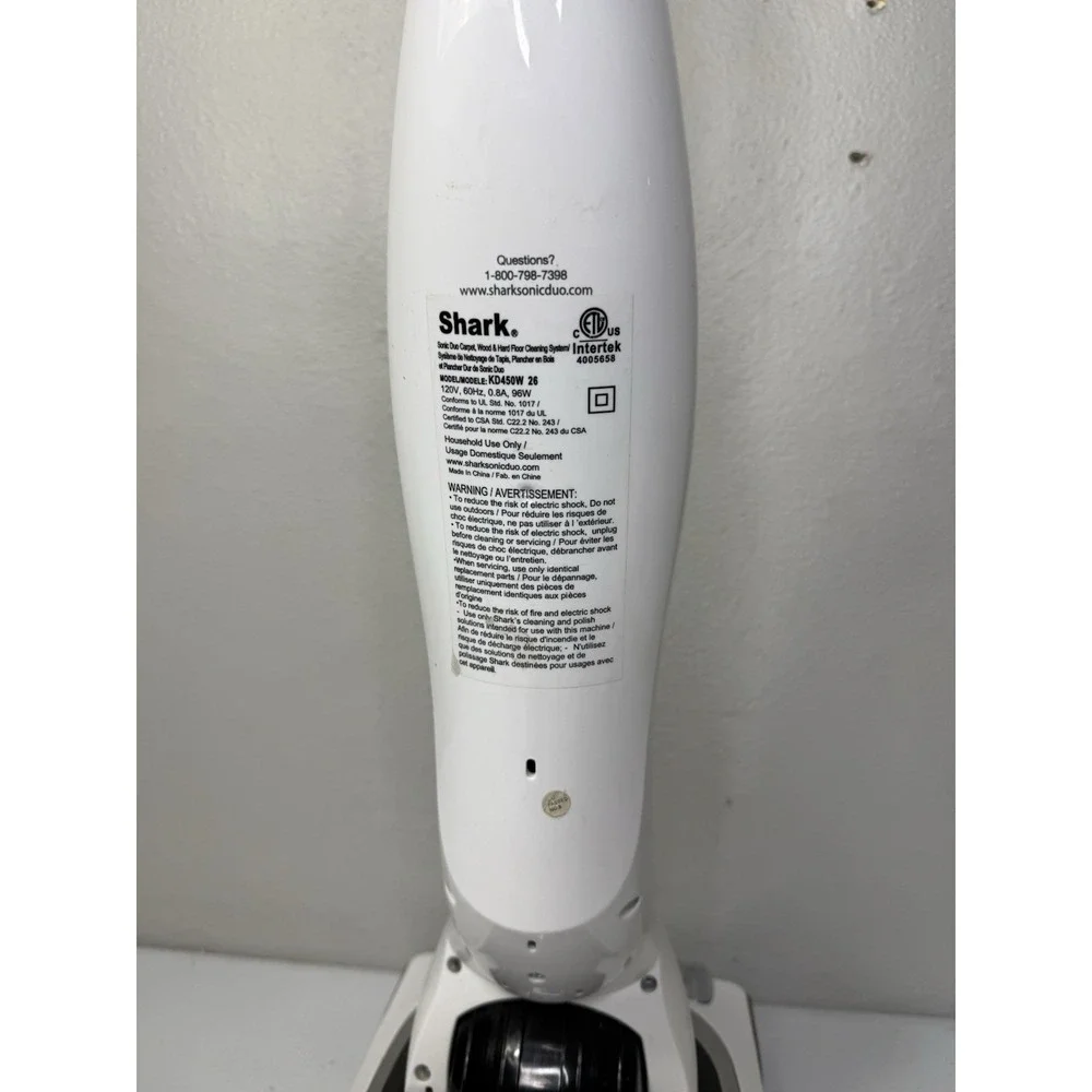 Shark Sonic Duo Scrubber Airguide KD450W Carpet Hard Floor Cleaner Swivel 180